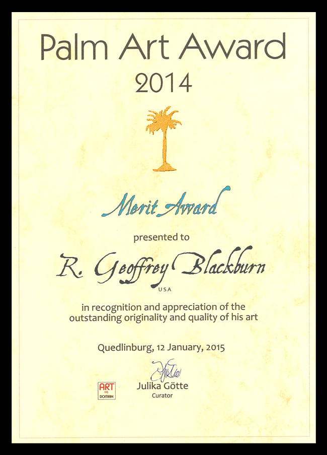 Palm Art Award Cert 2014