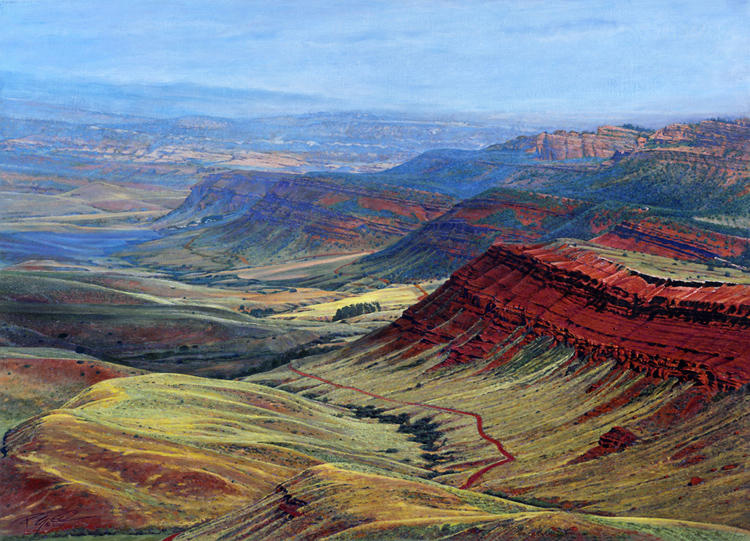 R. Geoffrey Blackburn Red Canyon, Lander oil painting