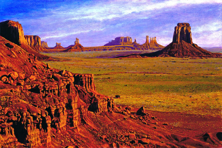 R. Geoffrey Blackburn Red Desert oil painting
