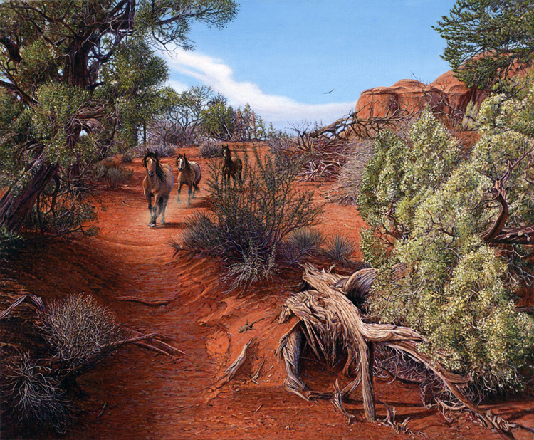 R. Geoffrey Blackburn Walking Wild oil painting