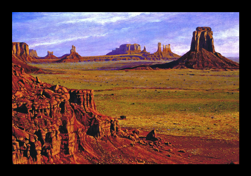 R. Geoffrey Blackburn "Red Desert" oil painting