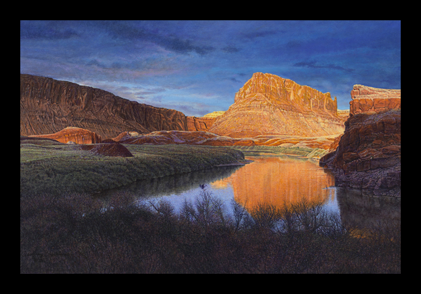  R. Geoffrey Blackburn "Twilight on the Colorado" oil painting
