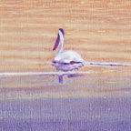 R. Geoffrey Blackburn Floating Bird oil painting detail
