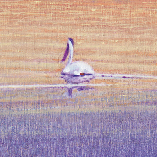 R. Geoffrey Blackburn-Floating Bird oil painting detail-2